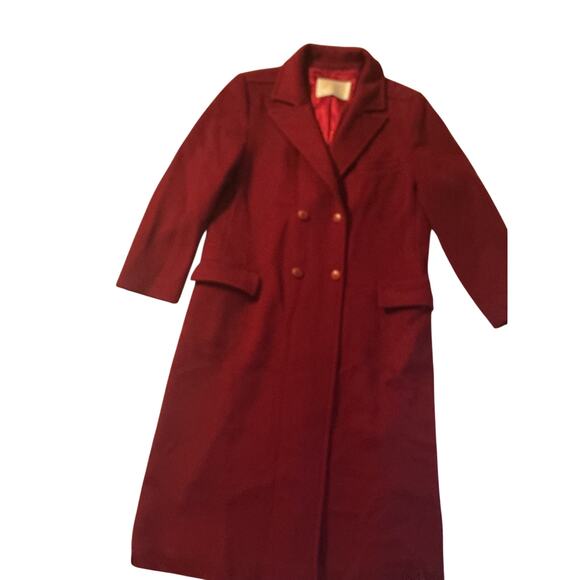 Pendleton Jackets & Blazers - Pendleton long red pea coat size 14 wool USA classic old money quiet luxury